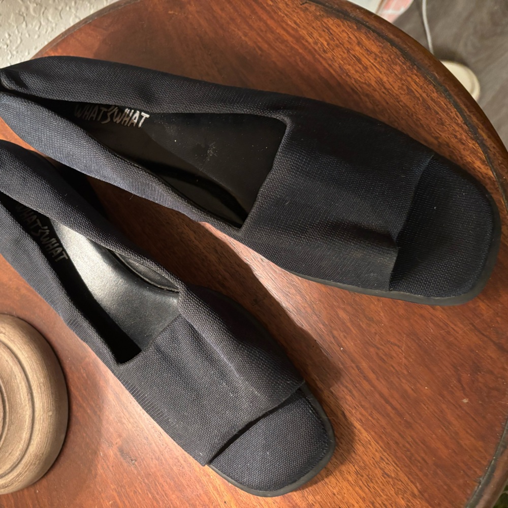 Black and Navy Flats